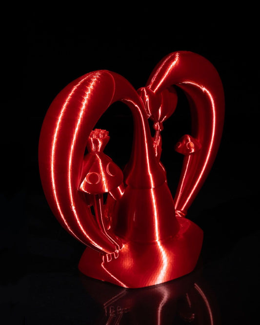 Romantik Sevgililer Günü Hediyesi Kalp Cüce Dekoratif Obje 18CM