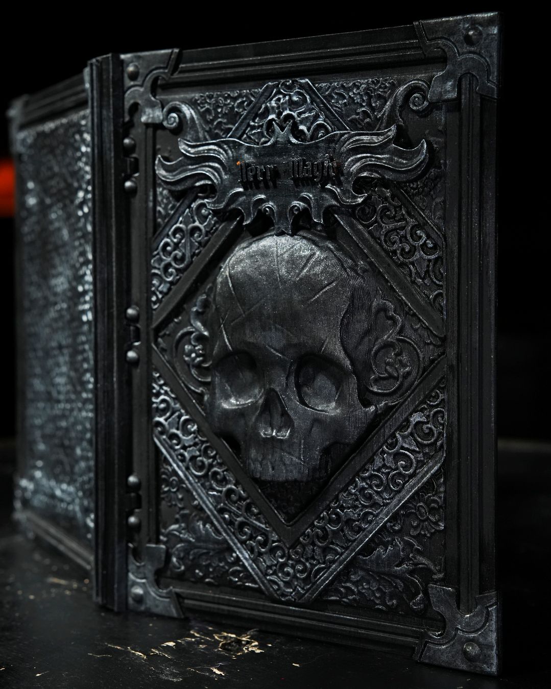 Notizbuchhülle mit Totenkopfmotiv, personalisiert, Notizbuchschutz, personalisierte Notizbuchhülle A4
