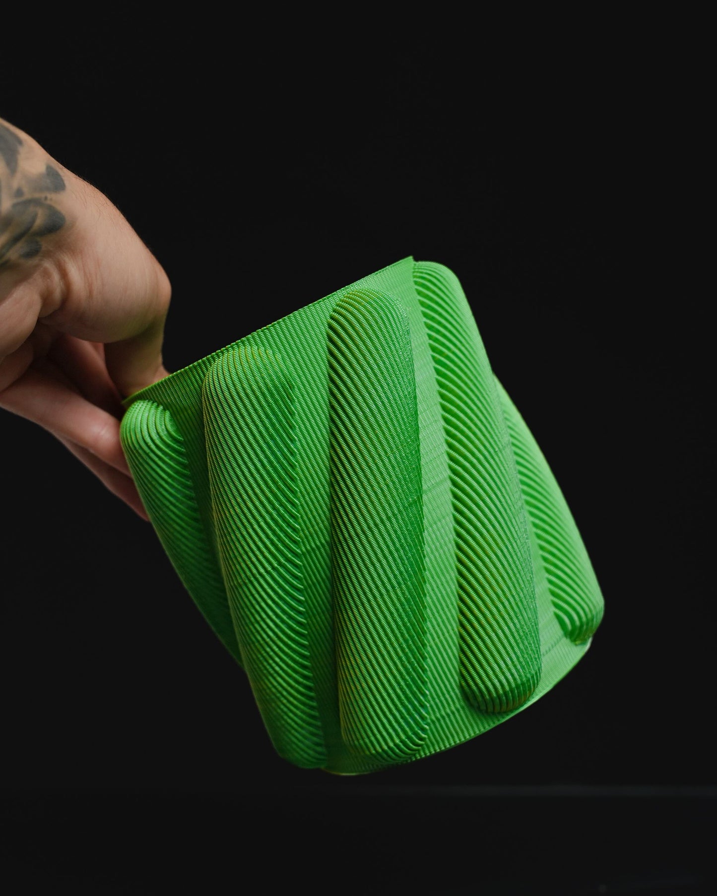 Boor Spirale Grüne Vase