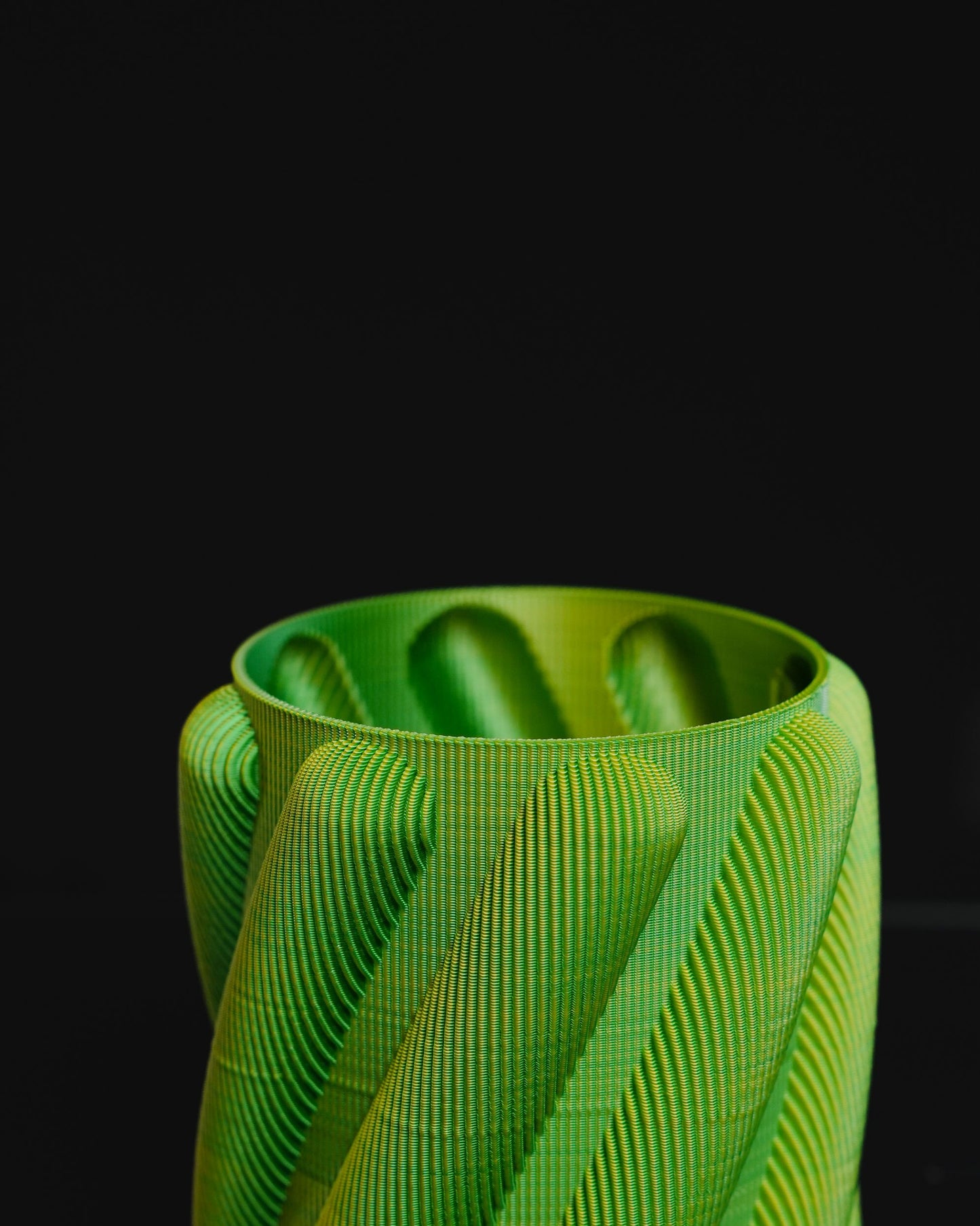 Boor Spirale Grüne Vase