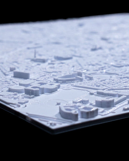 Toulouse 3D Skyline Dekorative Minimalistische Wandtafel Frankreich Toul