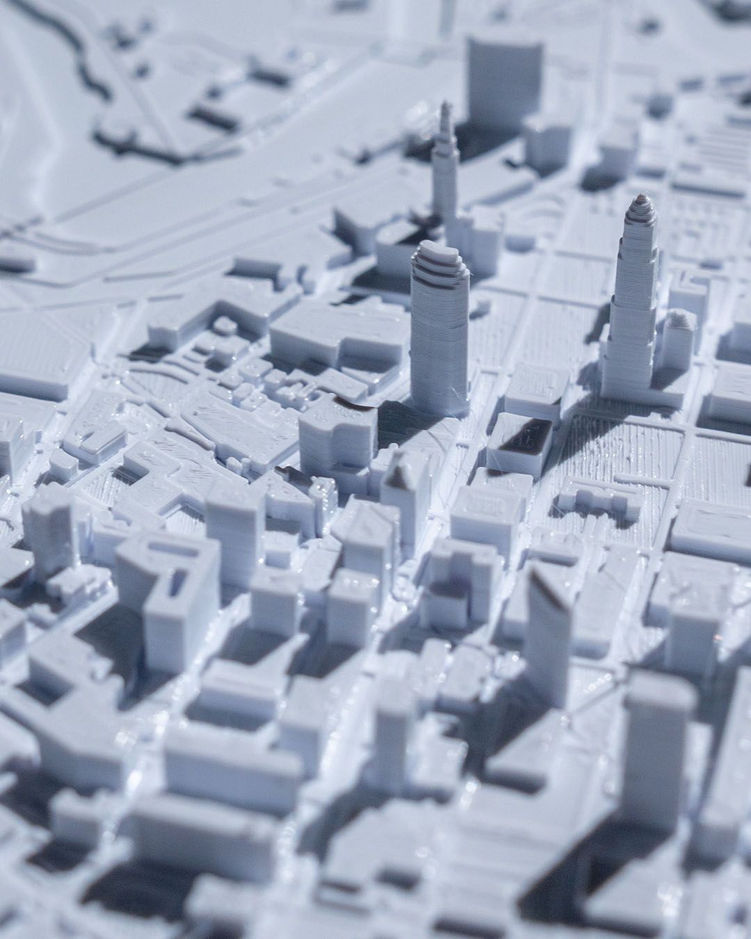 Cleveland Dreidimensionale Stadt-Skyline Dekorative Minimalistische Wandtafel Cleveland