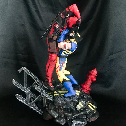 Wolverine Vs Deadpool Wolverine Figure Deadpool Figure Marvel Figures 25CM C