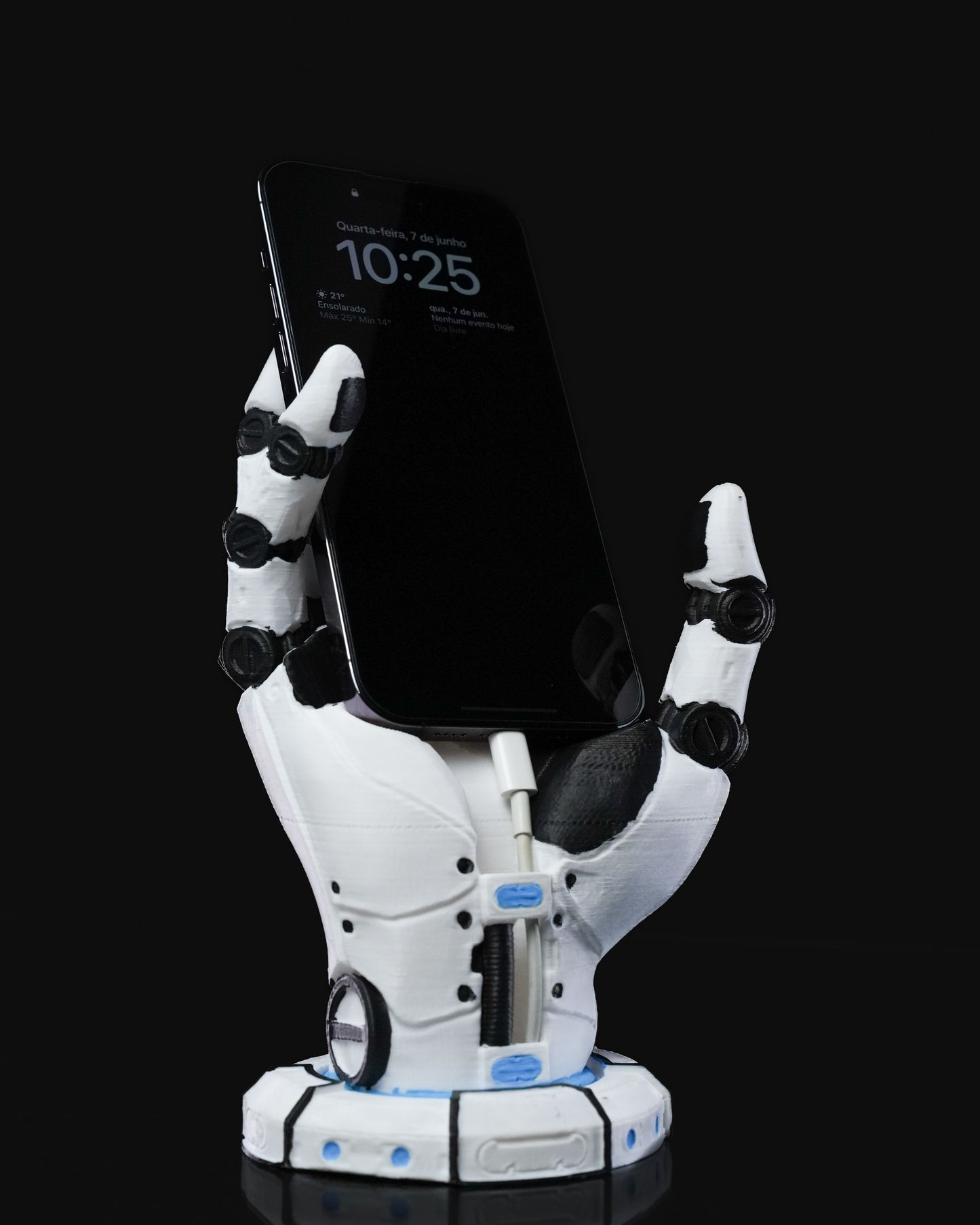 Roboterhand-Telefonhalterung (mit Ladefach) 19CM