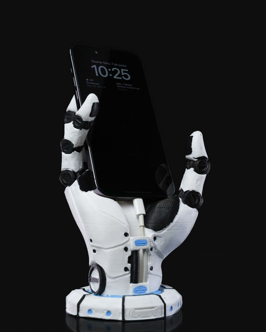 Robot El Figürlü Telefon Tutucu (Şarj Bölmeli) 19CM