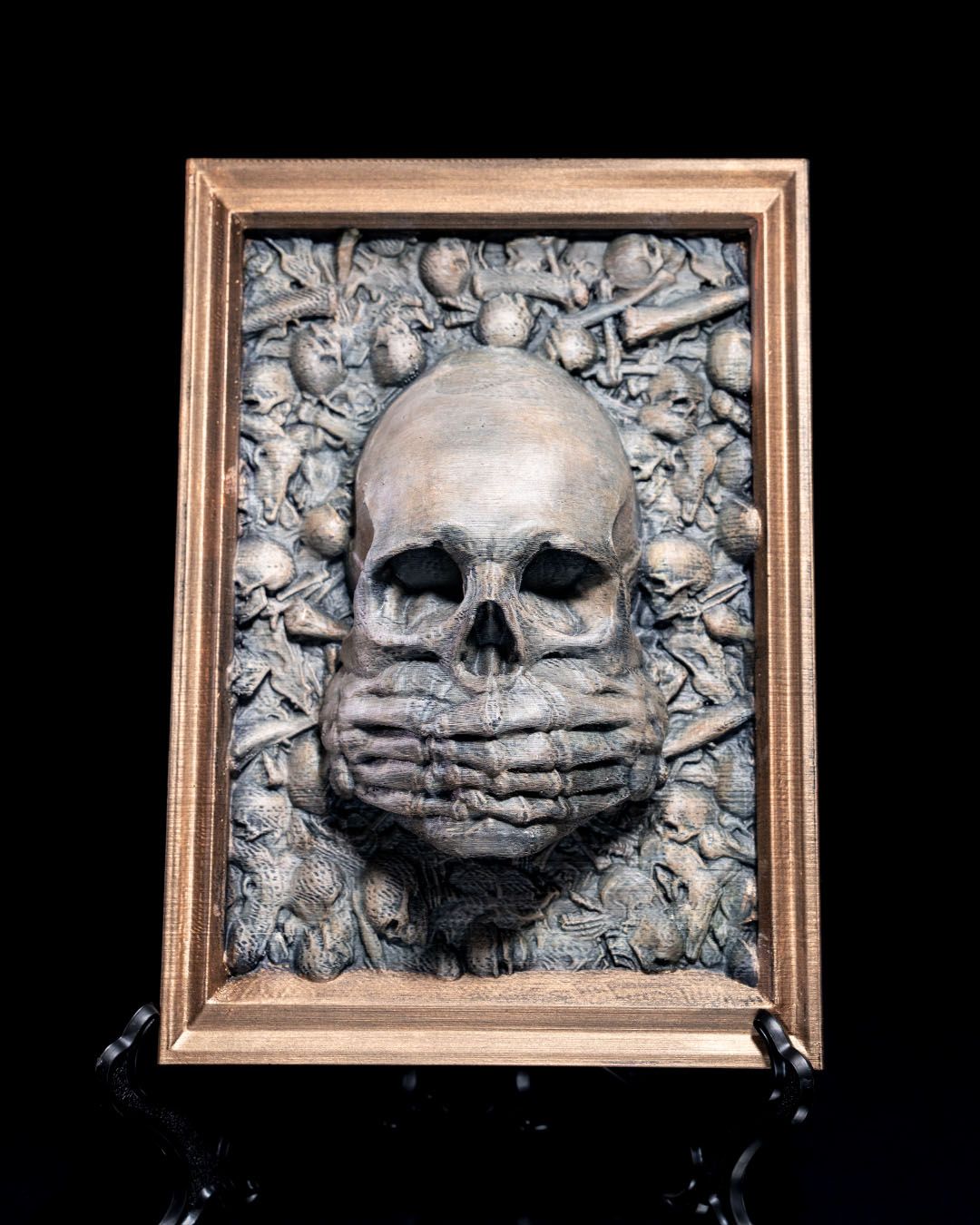 Skull Schädel Ich habe nichts gesehen, nichts gehört, nichts gewusst Dekorative Skizzenbilder 3er Set(