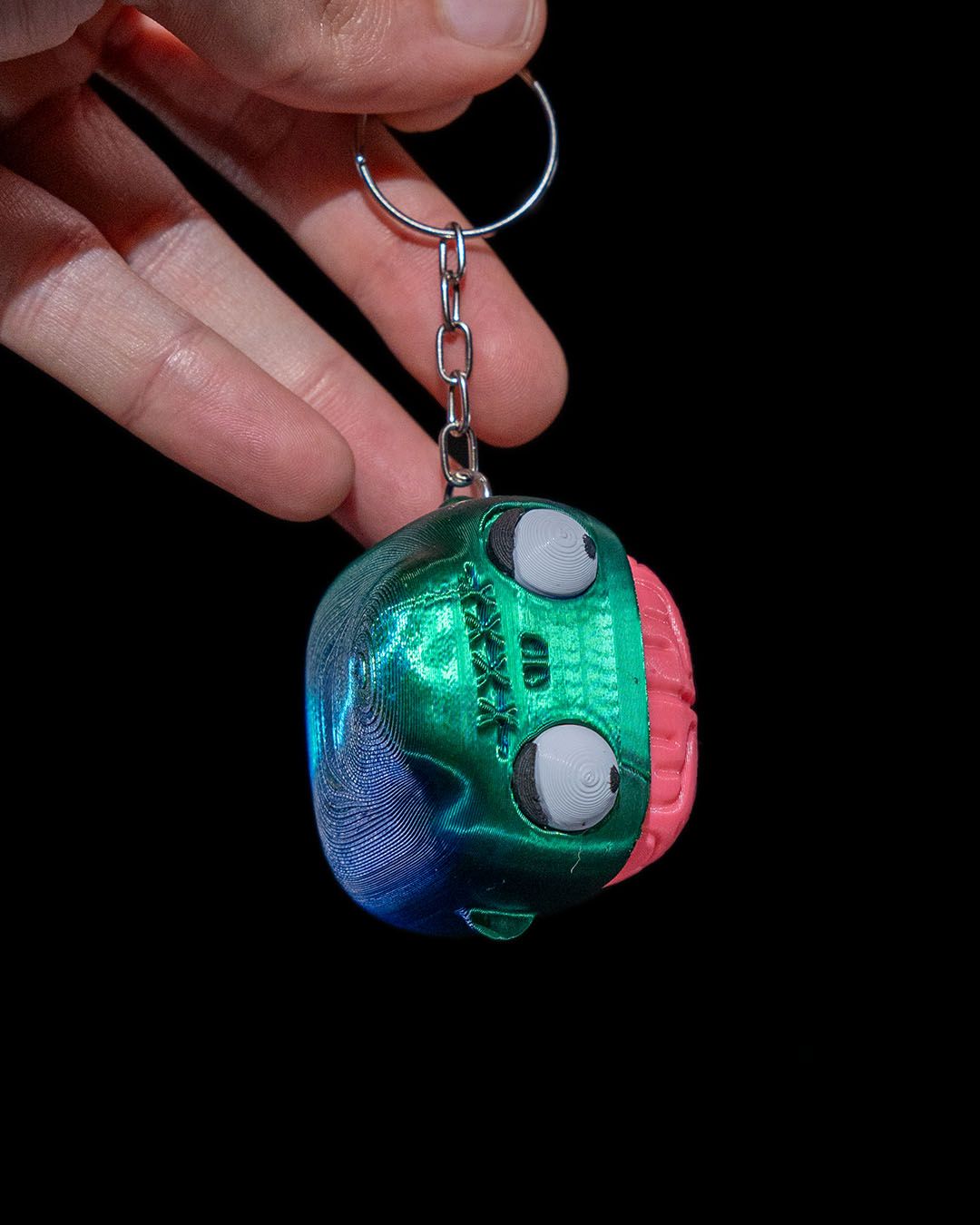 Halloween Zombie Bewegliche Kette Grüner Schlüsselanhänger Taschenanhänger