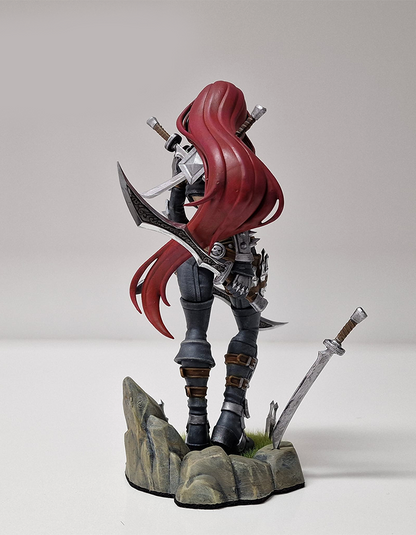 LOL Katarina Bemalte Figur League of Legends Hinterhältige Klinge Figur Groß 25CM