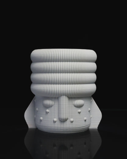 Elegante skandinavische dekorative Vase mit menschlichem Gesicht, 14 cm