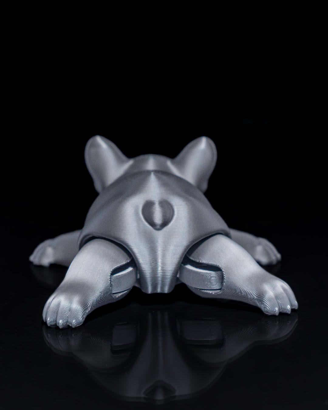 Bewegliche Französische Bulldogge Spielzeug Bemalte Figur 15 CM