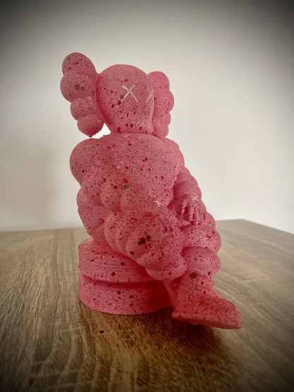 Rosa Kaws Marshmallow Bemalte Figur Groß 20CM