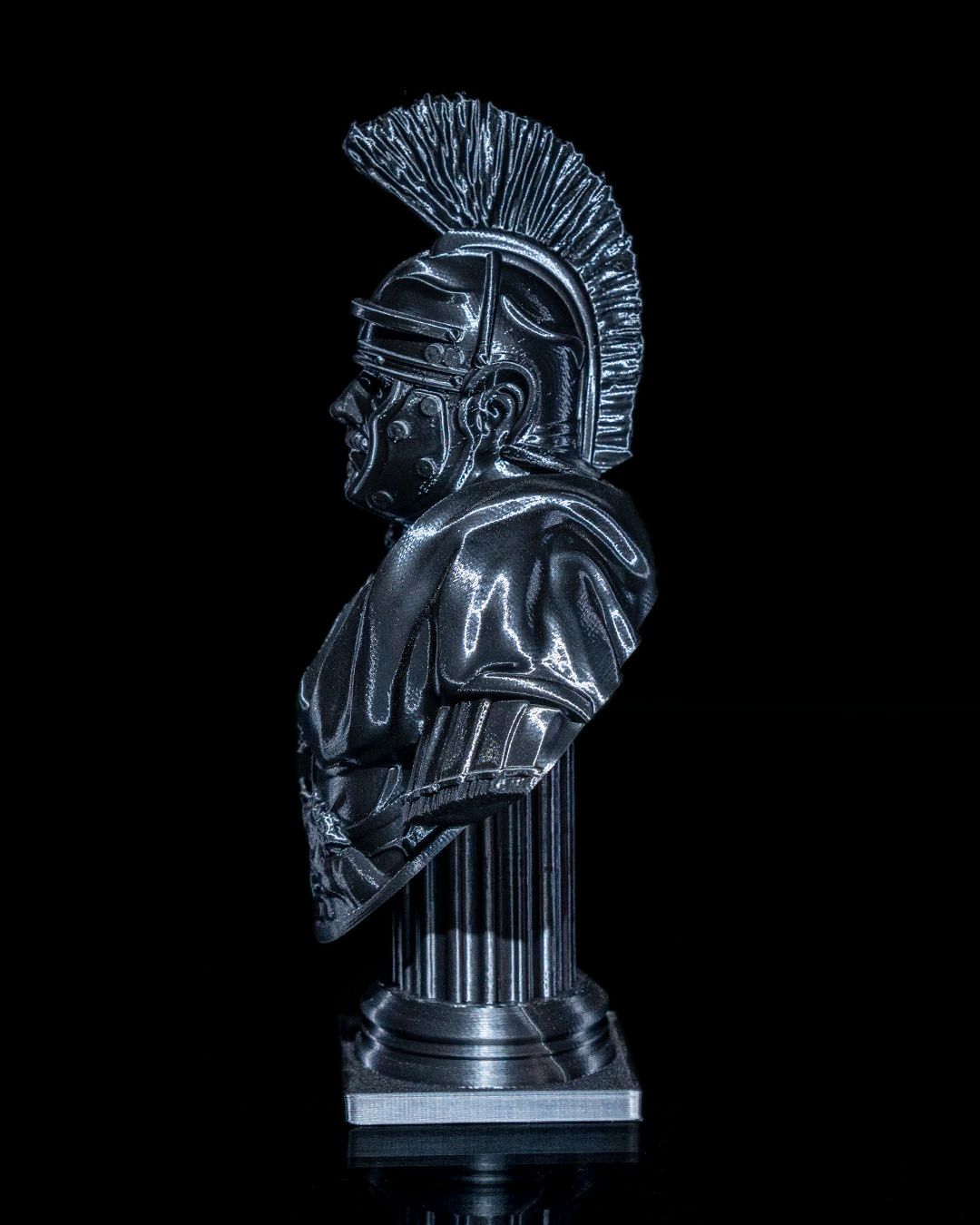 Dekorative altgriechische Gladiatoren-Büste mit Totenkopf-Detail 15 CM