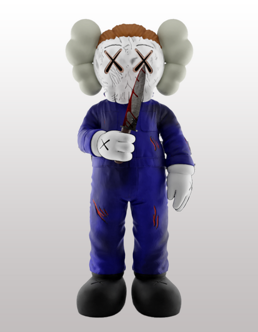Kaws Michael Myers Figür Kaws Halloween Michael Myers Boyalı Figür Büyük Boy 20C