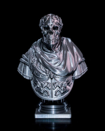 Dekorative altgriechische Gladiatoren-Büste mit Totenkopf-Detail 15 CM