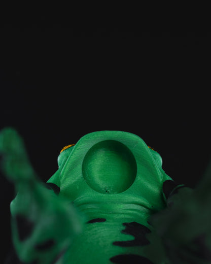 Dekorativer Flaschenhalter mit Froschmotiv, gestreift