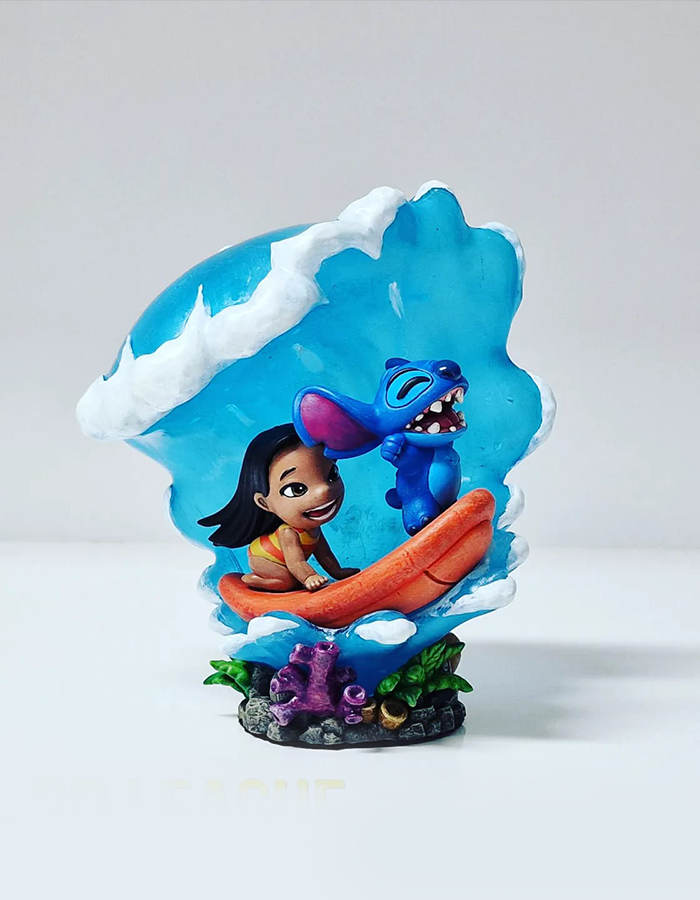 Lilo & Stitch Bemalte Figur Groß 25CM