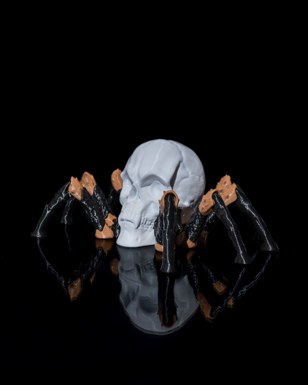 Halloween Totenkopf Spinne Bewegliches Spielzeug Tischdeko 7CM