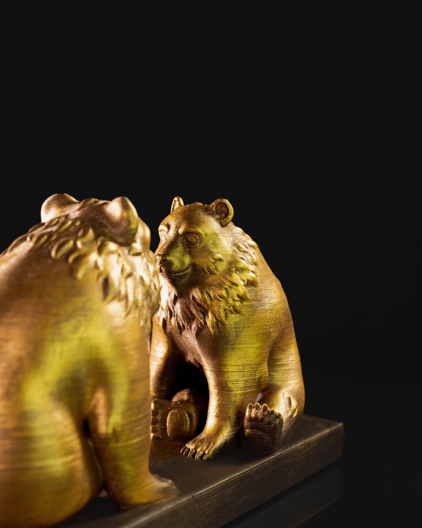 Bruder Bär Mama Bär und Papa Bär Baby Bär Duo Goldene dekorative Tischdekoration