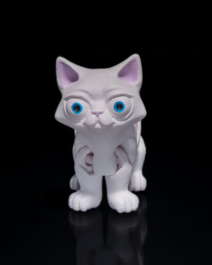 Bewegliche Busya Katze Spielzeug Bemalte Figur 15 cm