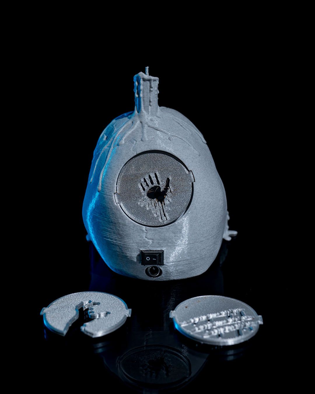 Halloween Totenkopf LED-Licht mit 11 Schatten Halloween Totenkopf LED-Lampe 14CM