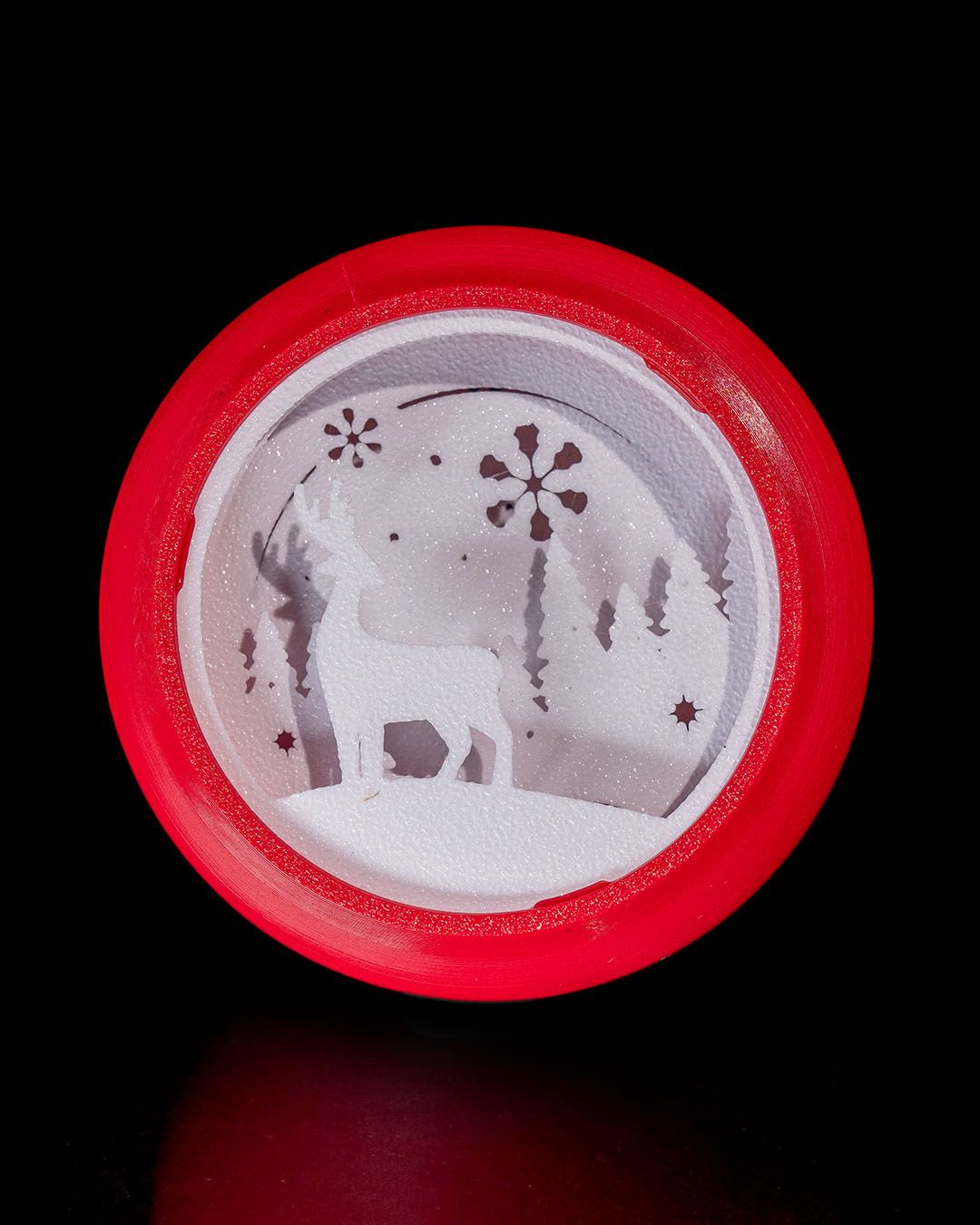 Weihnachtsbaumkugel doppelseitig, 8 cm