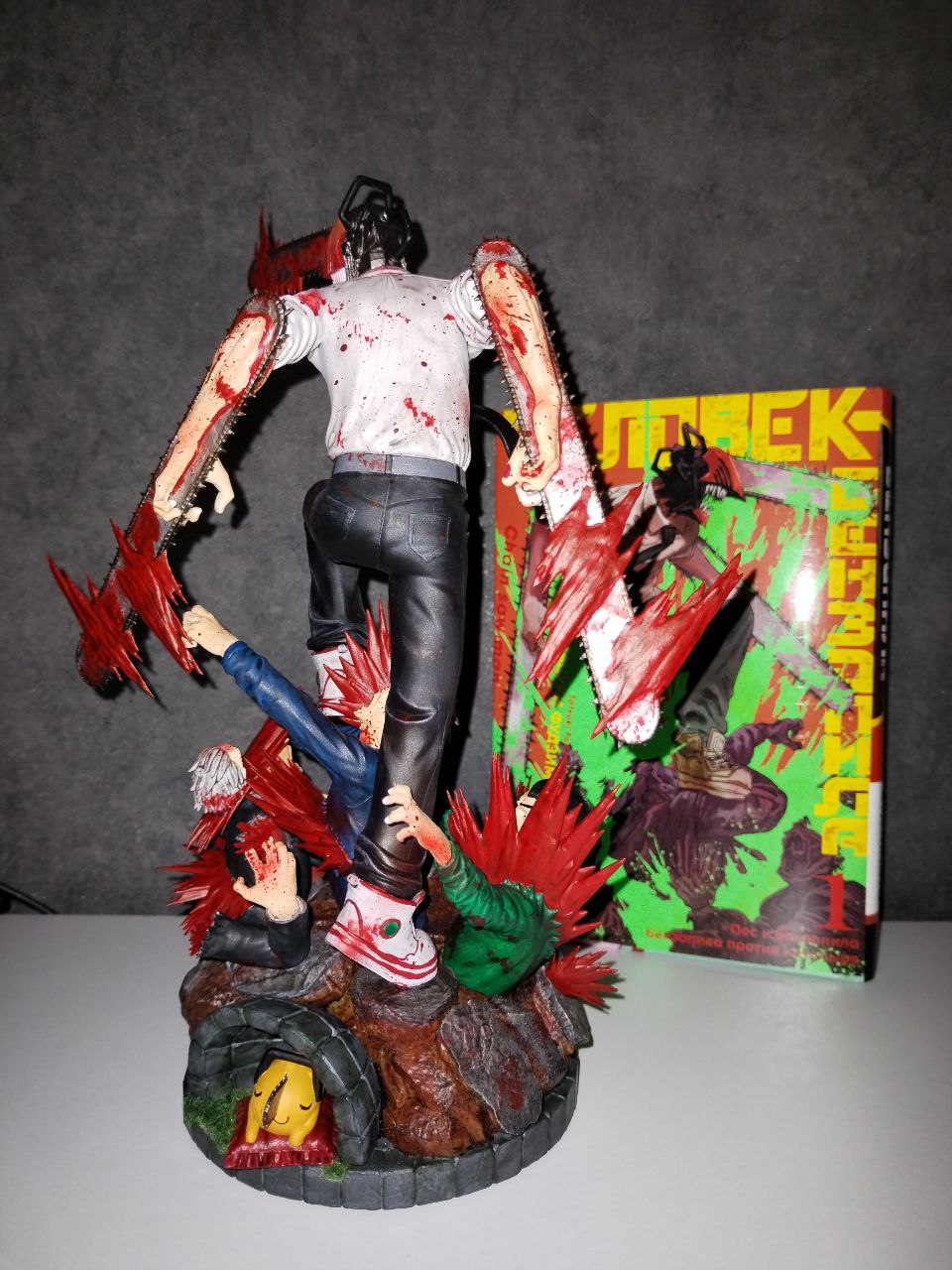Chainsaw Man Denji Bemalte Figur Groß 25CM