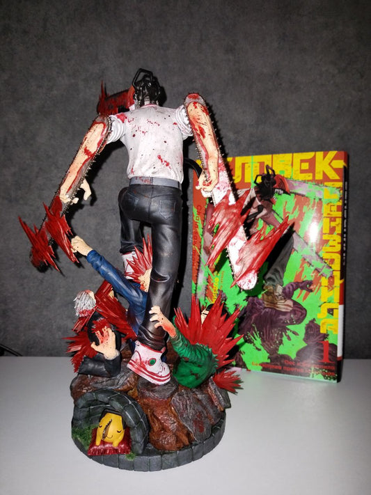 Chainsaw Man Denji Bemalte Figur Groß 25CM