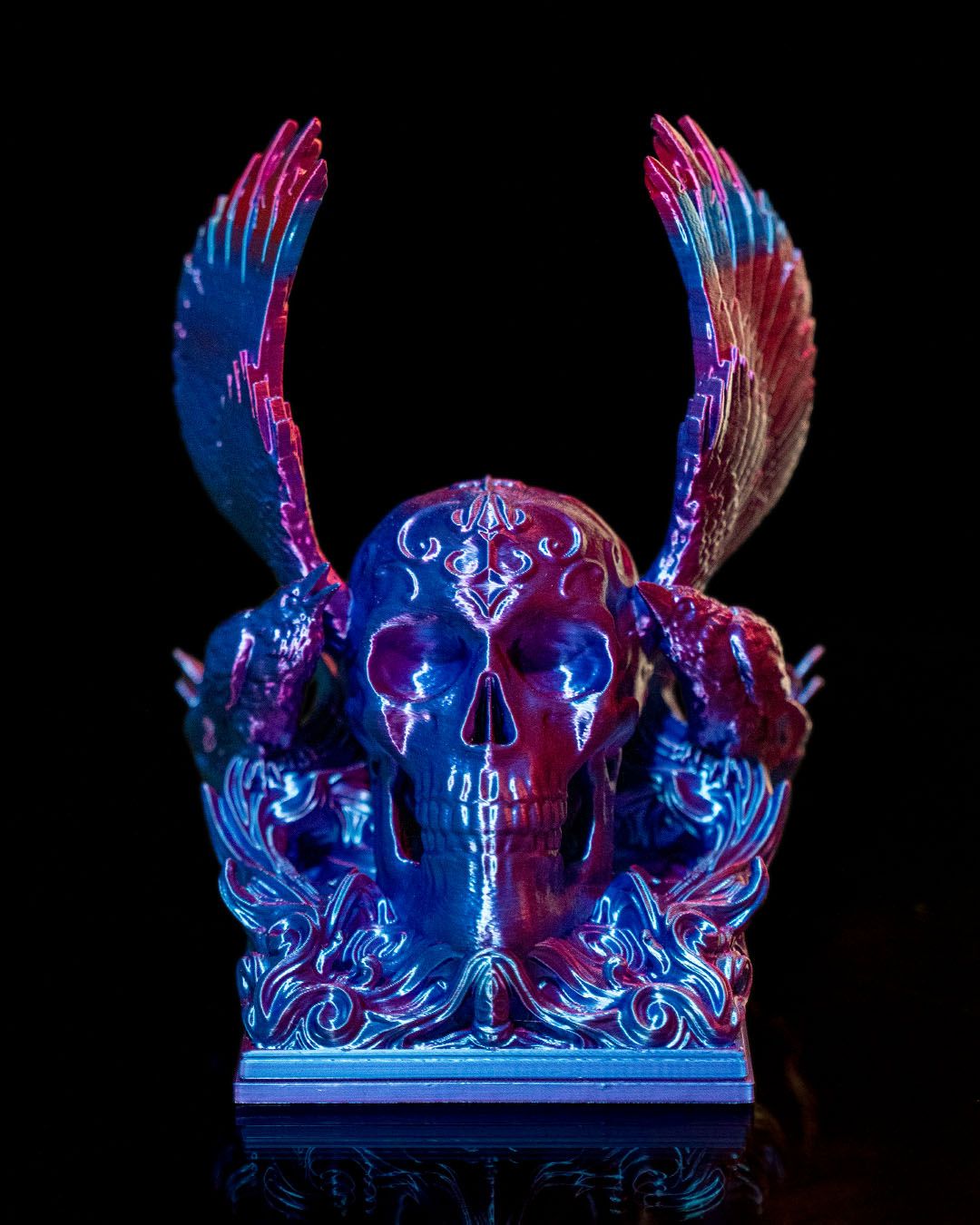 Halloween Totenkopf Engel Flügel XL Tischdeko 21CM