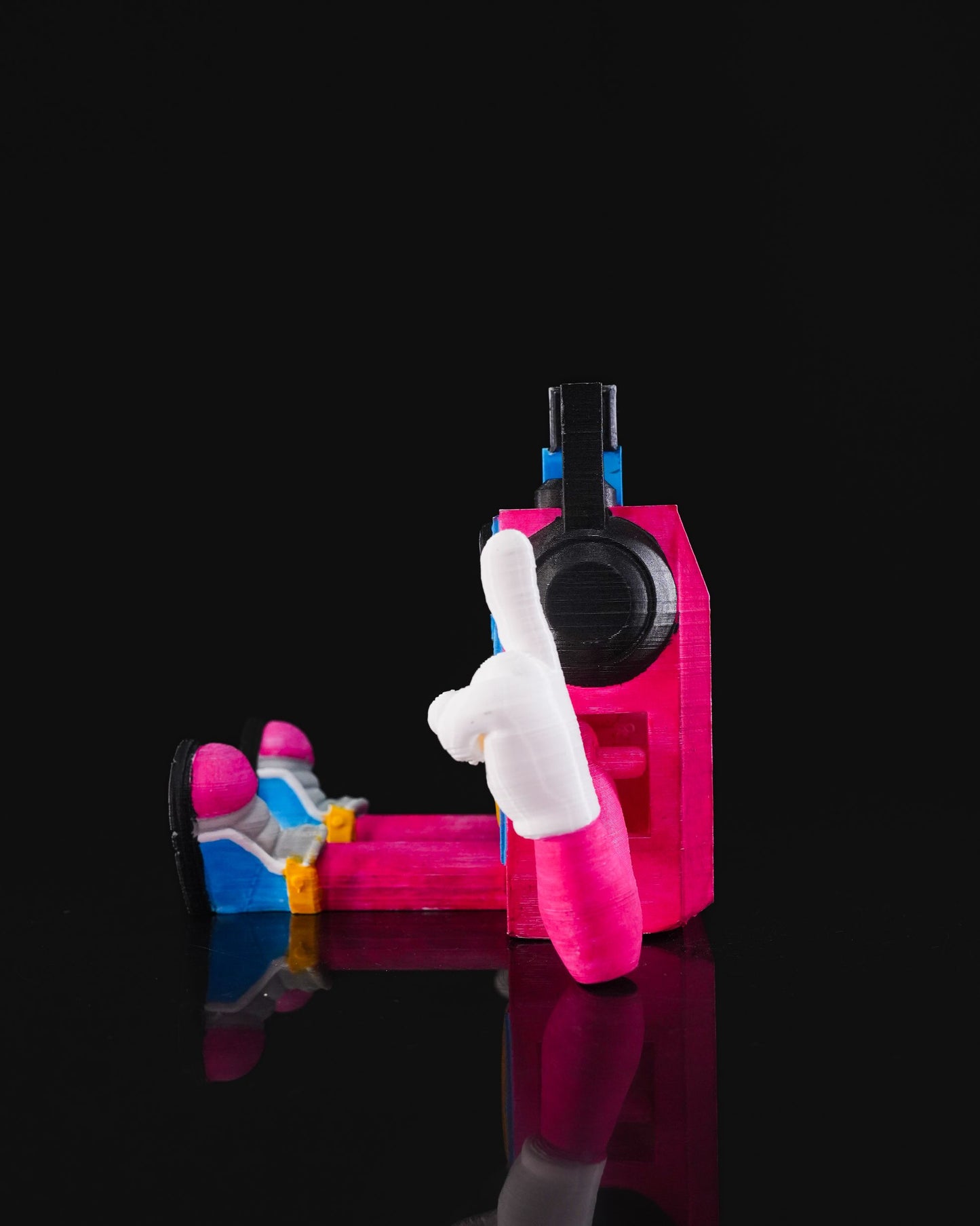 80er Boombox Radio Charakter Bewegliche Spielzeugfigur