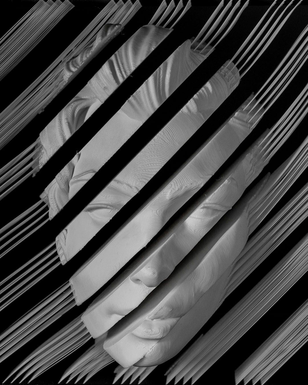 Illusion Damen Gesicht Dekoobjekt Noir Modernes Dekoobjekt 16 CM