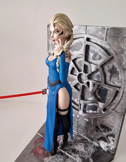 Star Wars Elsa Bemalte Figur Dunkle Elsa Figur Groß 20CM