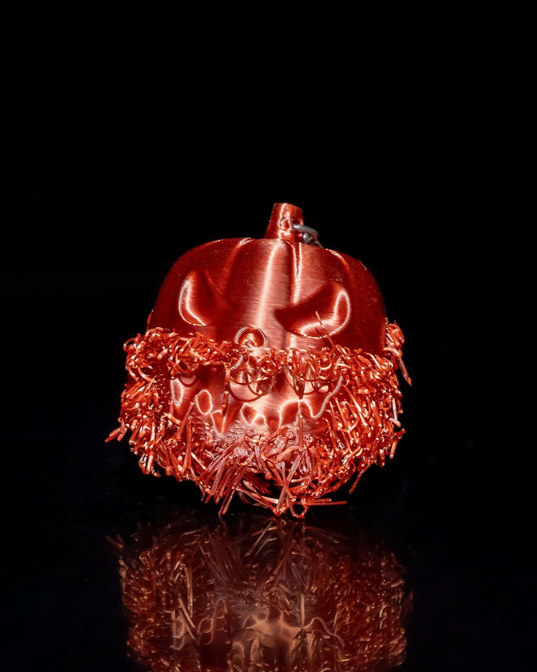 Halloween Bartiger Kürbis Ketten Orange Schlüsselanhänger Taschenanhänger