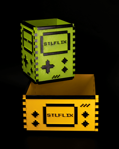 Spiele-Aufbewahrungsbox, Atari-Thema, 2er-Set Schreibtisch-Organizer