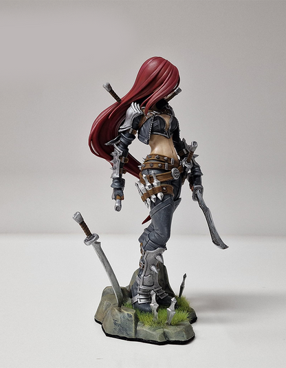 LOL Katarina Bemalte Figur League of Legends Hinterhältige Klinge Figur Groß 25CM