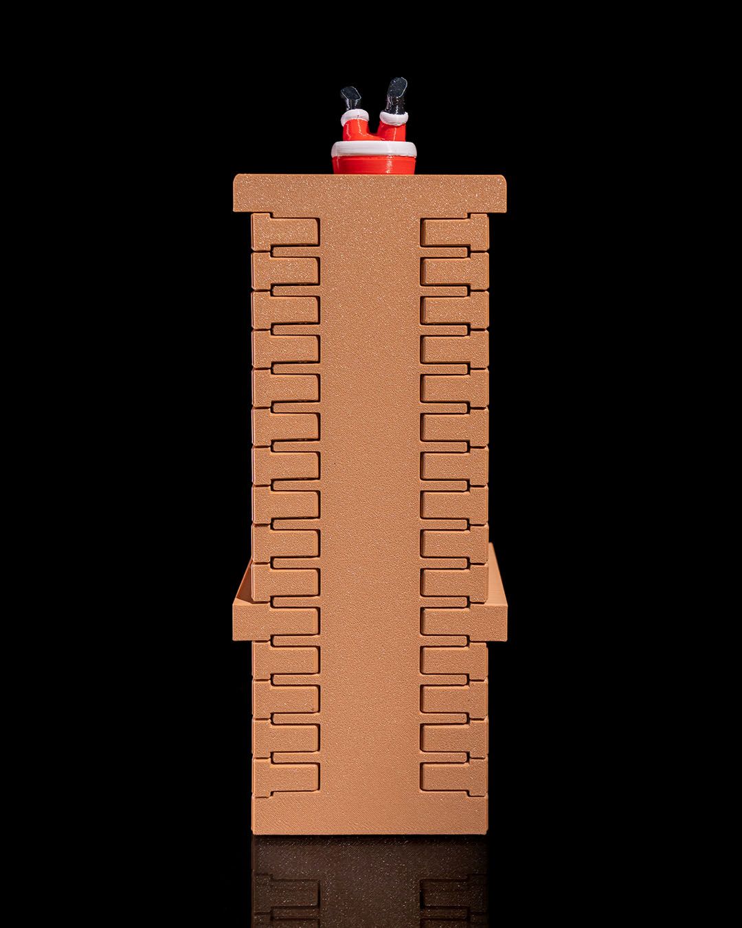 Geschenk-Aufbewahrungsbox für Neujahr, Weihnachtsmann-Aufbewahrungsbox im Kamin, Groß, 20CM