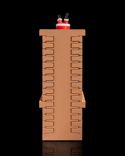 Geschenk-Aufbewahrungsbox für Neujahr, Weihnachtsmann-Aufbewahrungsbox im Kamin, Groß, 20CM