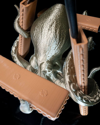 Kraken Messerständer mit Hülle, Tintenfischarme, Messerhalter mit Fächern, Groß, 24CM