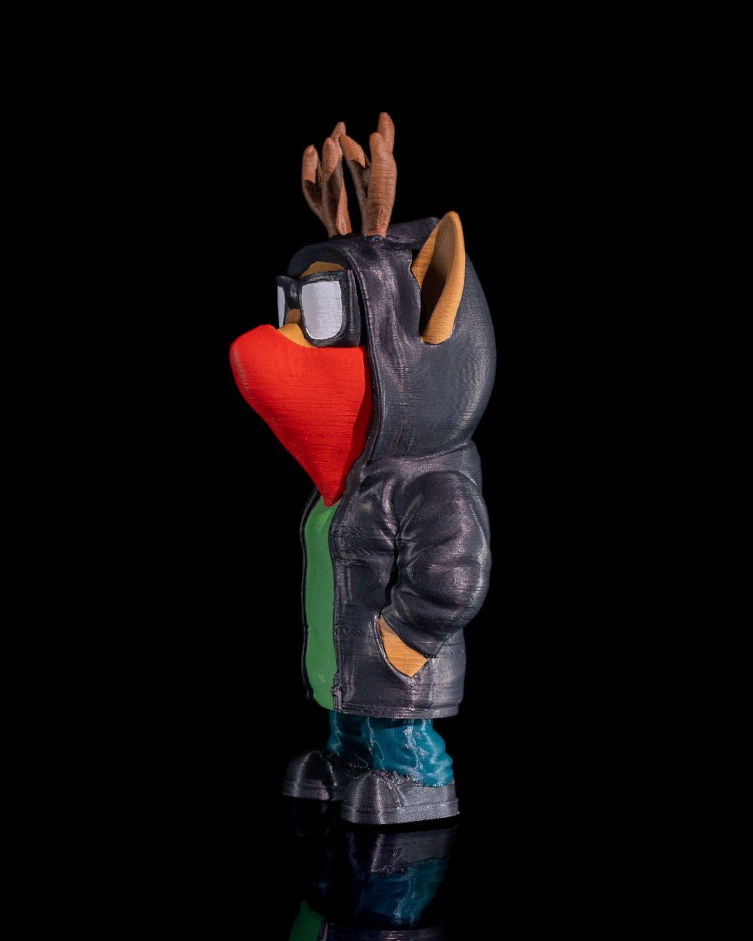 Rentier Objekt Weihnachtsdeko Gangster Rudolph Objekt 10CM