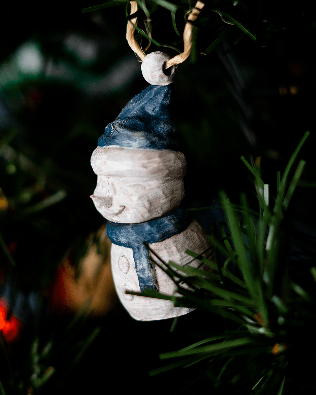 4er Weihnachtsbaumschmuck Weihnachtsbaumschmuck 4er Weihnachtsmann Schneemann Eichhörnchen Kiefer