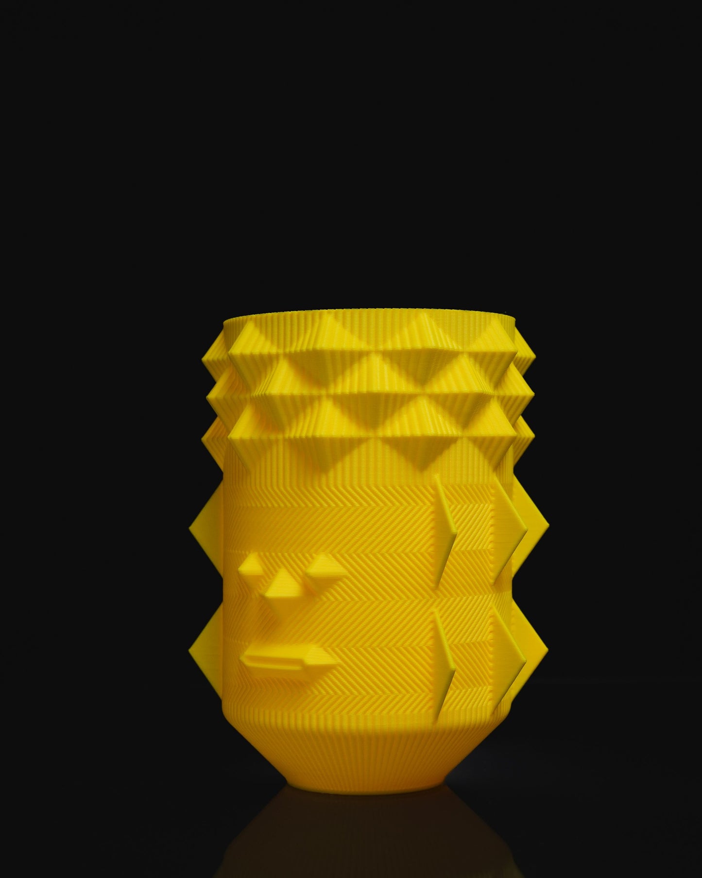 Tiki Dekorative Gesicht Gelbe Totem Vase