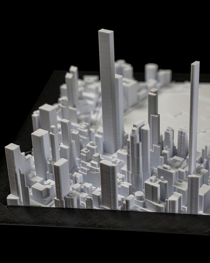 Manhattan 3D Stadt-Skyline Dekorative Minimalistische Wandtafel Manhattan