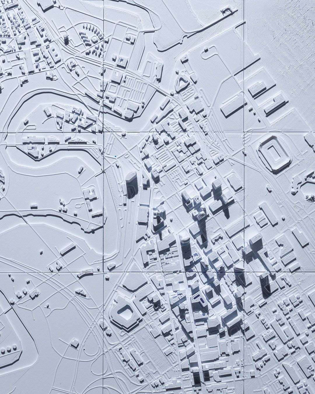 Cleveland Dreidimensionale Stadt-Skyline Dekorative Minimalistische Wandtafel Cleveland