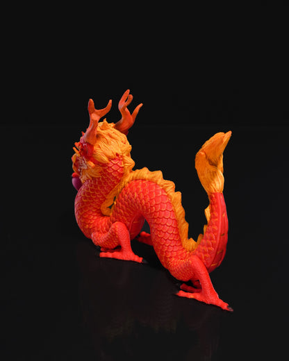 Roter chinesischer Drache Tischdekoration 19CM