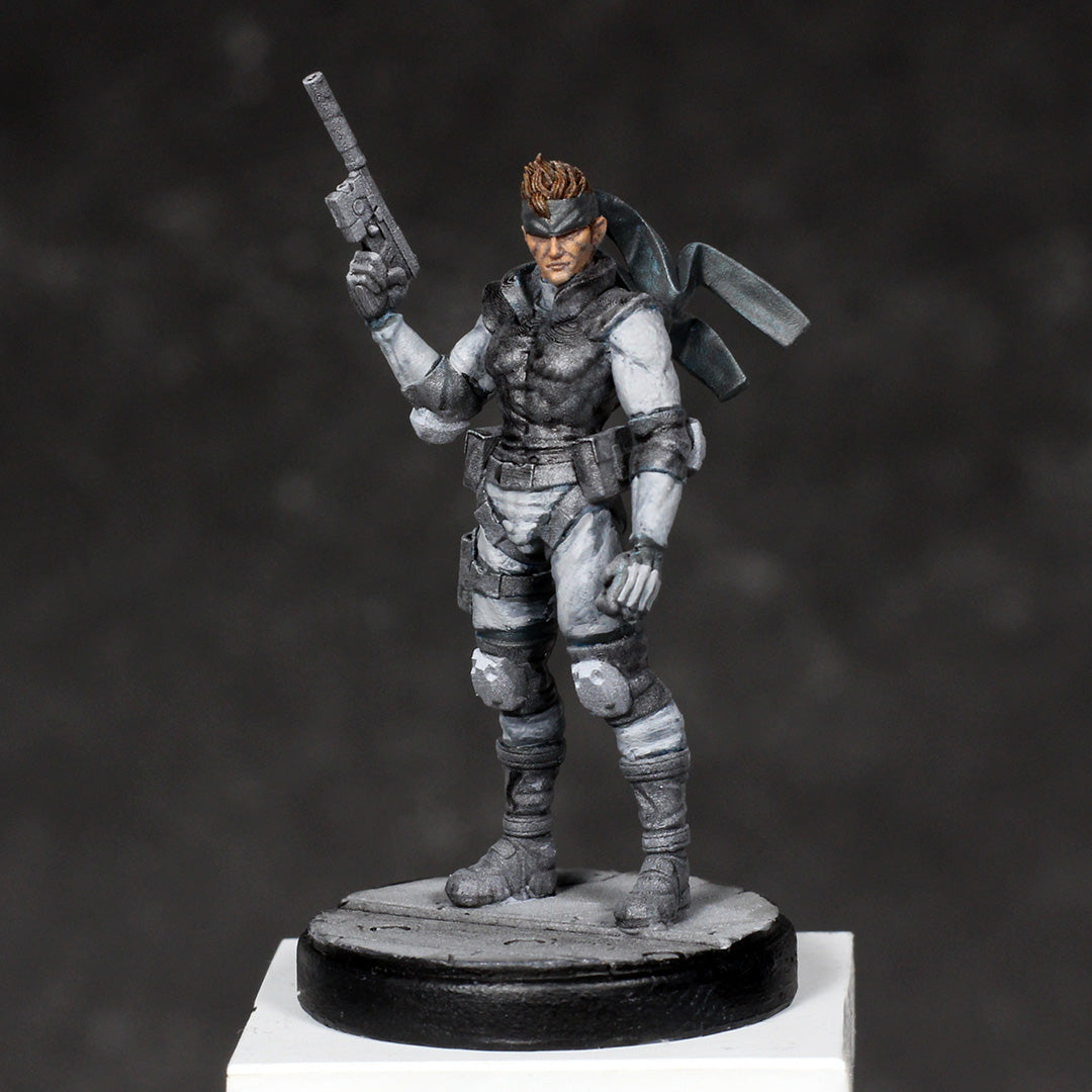 Metal Gear Solid Snake Bemalte Figur Groß 25CM