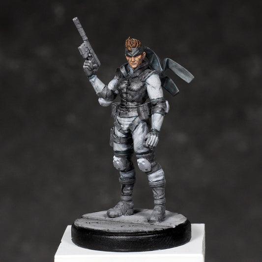 Metal Gear Solid Snake Bemalte Figur Groß 25CM