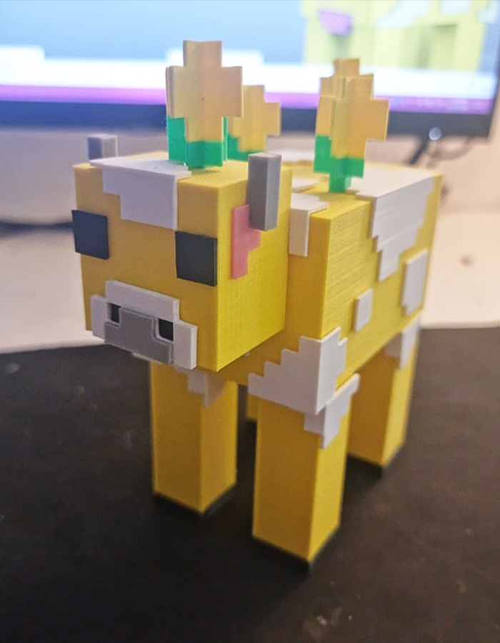 Minecraft Moobloom Bemalte Figur Minecraft Objekt 15CM