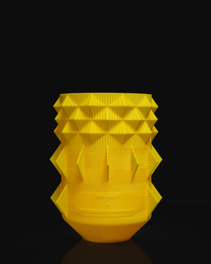 Tiki Dekorative Gesicht Gelbe Totem Vase