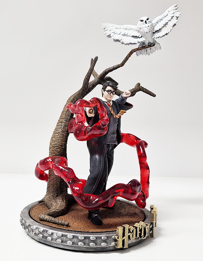 Harry Potter und Eule Figur Harry Potter 4K ULTRA HD Bemalte Figur Groß