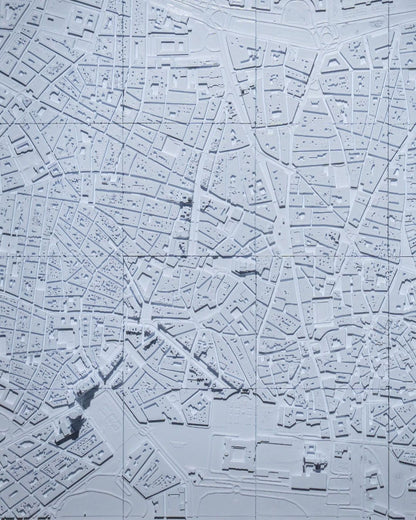 Madrid 3D-Stadtsilhouette Dekorative Minimalistische Wandtafel Madrid Bild