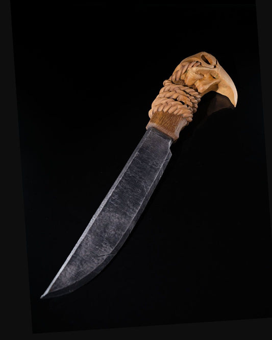 Ancient Era Sheathed Hunter's Knife Toy, Ancient Era Skull Spoon Toy Large